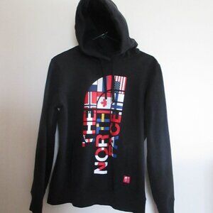 The North Face RU/14 Olympic National Flag Hoodie Black Sweatshirt Women’s Sz L